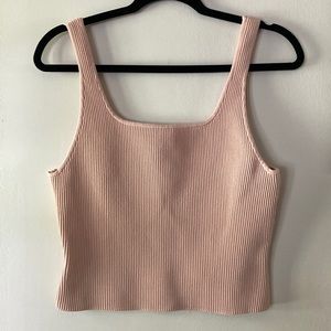 Aritzia Babaron Sculpt Knit Squareneck Tank size L